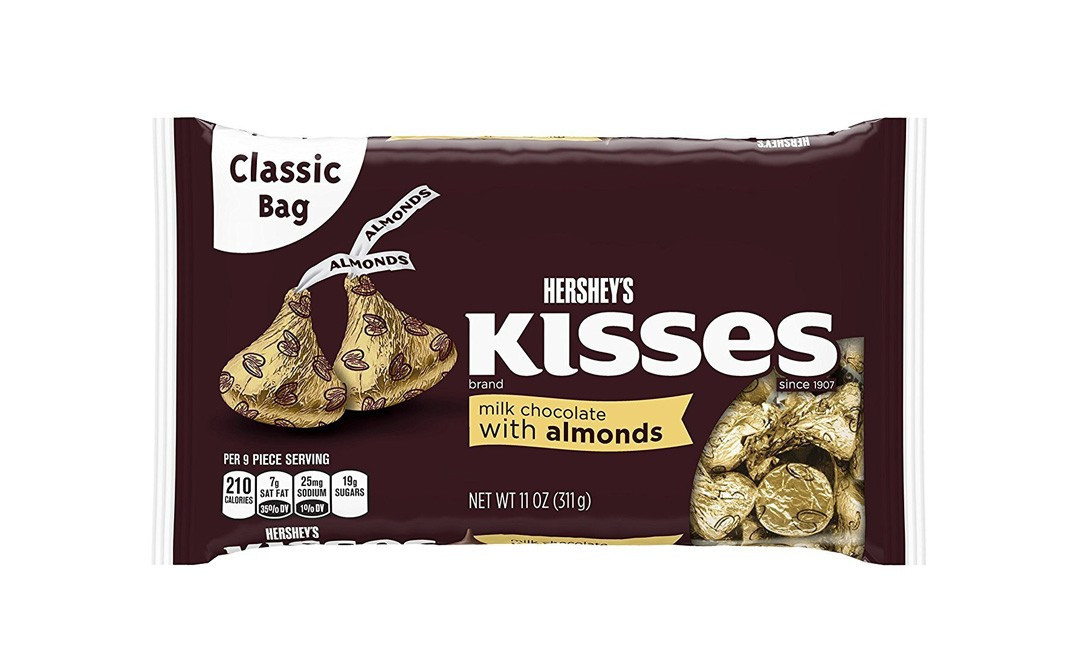 Hershey's Kisses Milk Chocolate With Almonds   Pack  311 grams